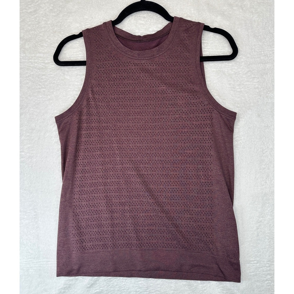 Lululemon Tank Top Womens 8 Purple Mesh Breathable Athletic